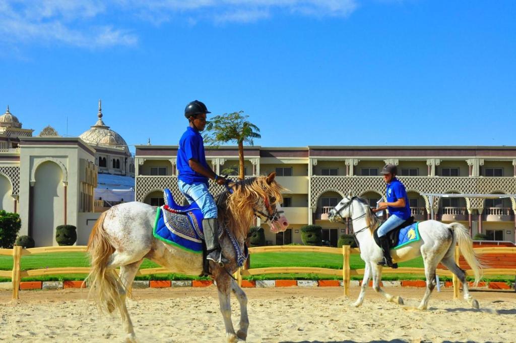 sentido mamlouk palace resort met verschillende activiteiten waaronder paardrijden bij het resort
